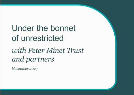 Peter Minet and IVARs publication on unrestricted giving